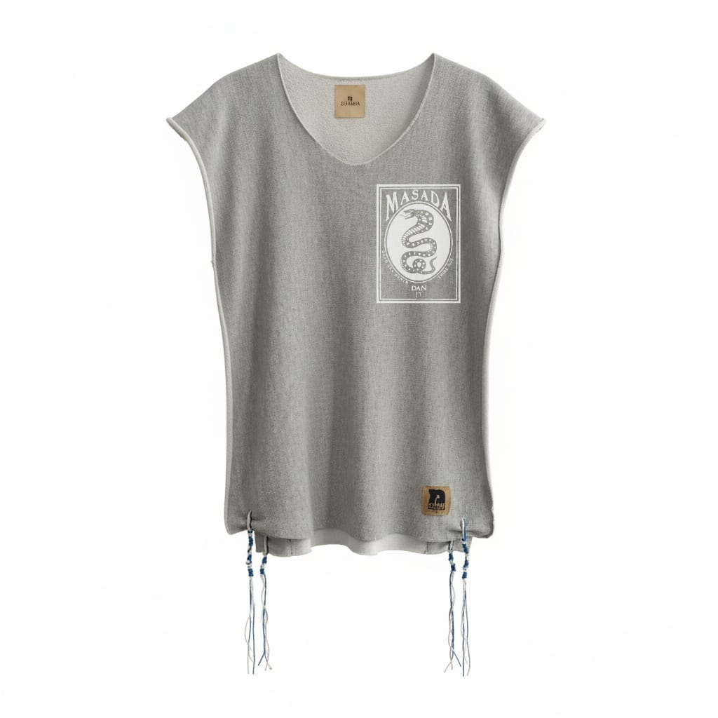 Young Perez Tallit Katan – Boxing Spirit, Grey Fleece Cotton